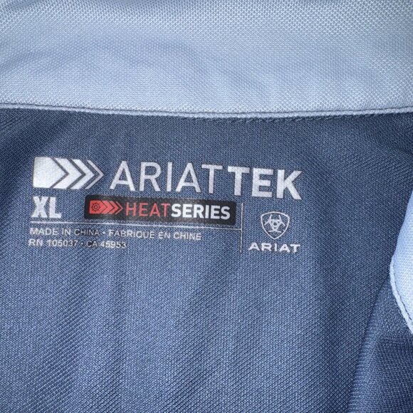 Ariat Tek Heat Series 1/4 Zip Women's Pullover Blue Size XL - Picture 2 of 5